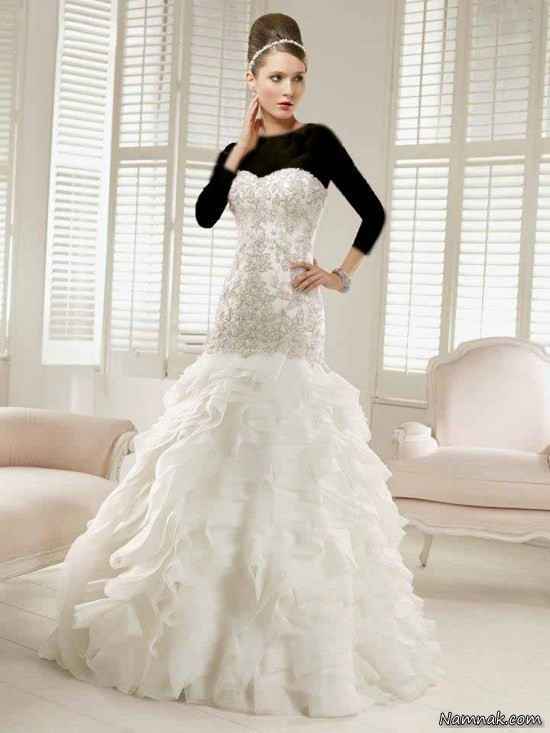 مدل لباس عروس بلند و جذاب